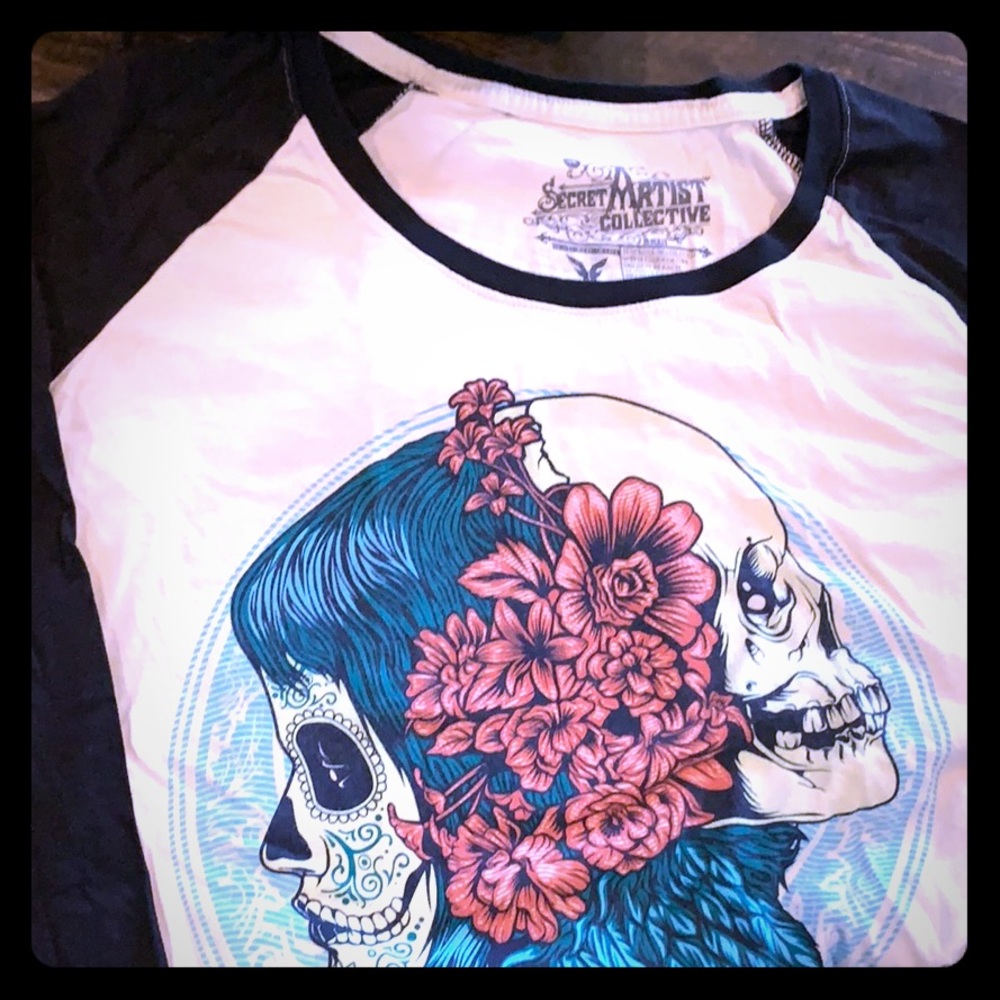 3/4 sleeve Dias de los Muertos Tee
